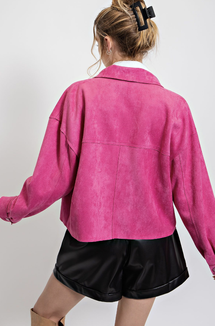 Easel Suede Cropped Jacket / 2 colors
