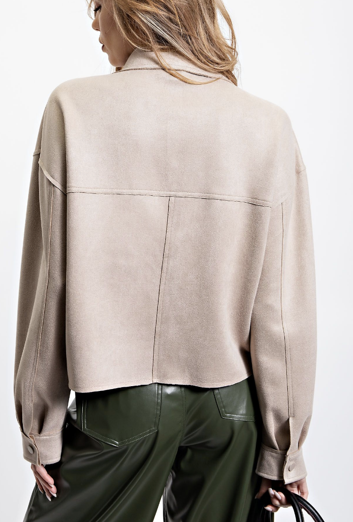 Easel Suede Cropped Jacket / 2 colors