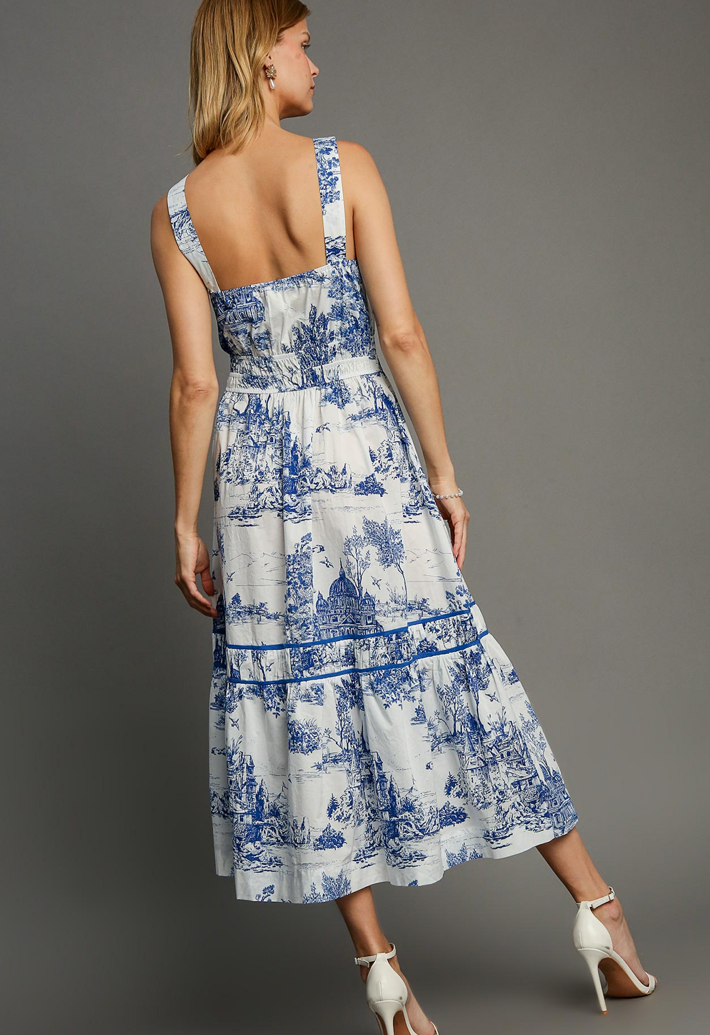 Scenic Toile Smocked Maxi dress