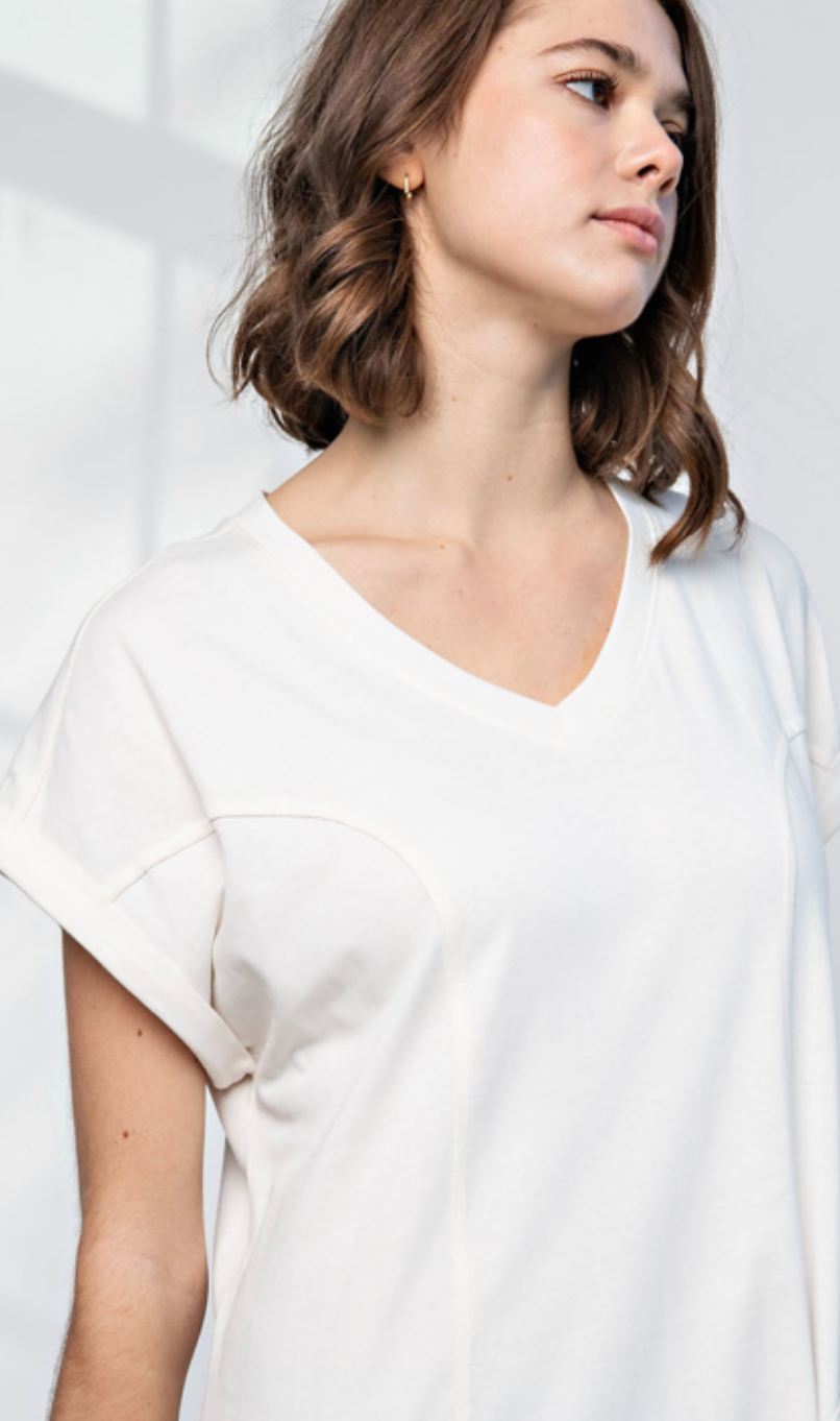 Washed Cotton V Neck Maxi Dress / 3 colors