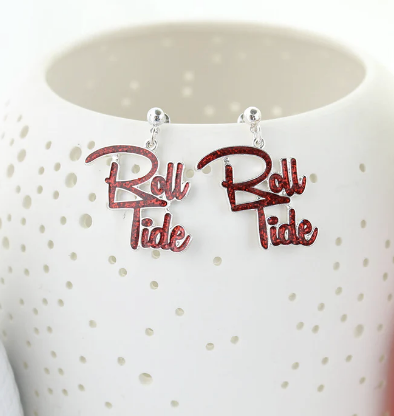 Collegiate Slogan Earrings
