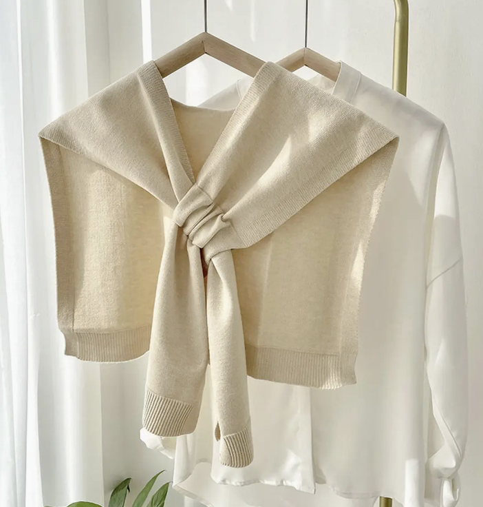 Lightweight Knit Tie Shawl / 3 colors