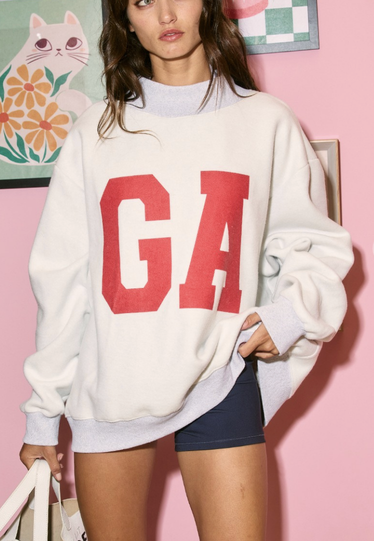 "Georgia & GA" Reversible Mockneck Sweatshirt