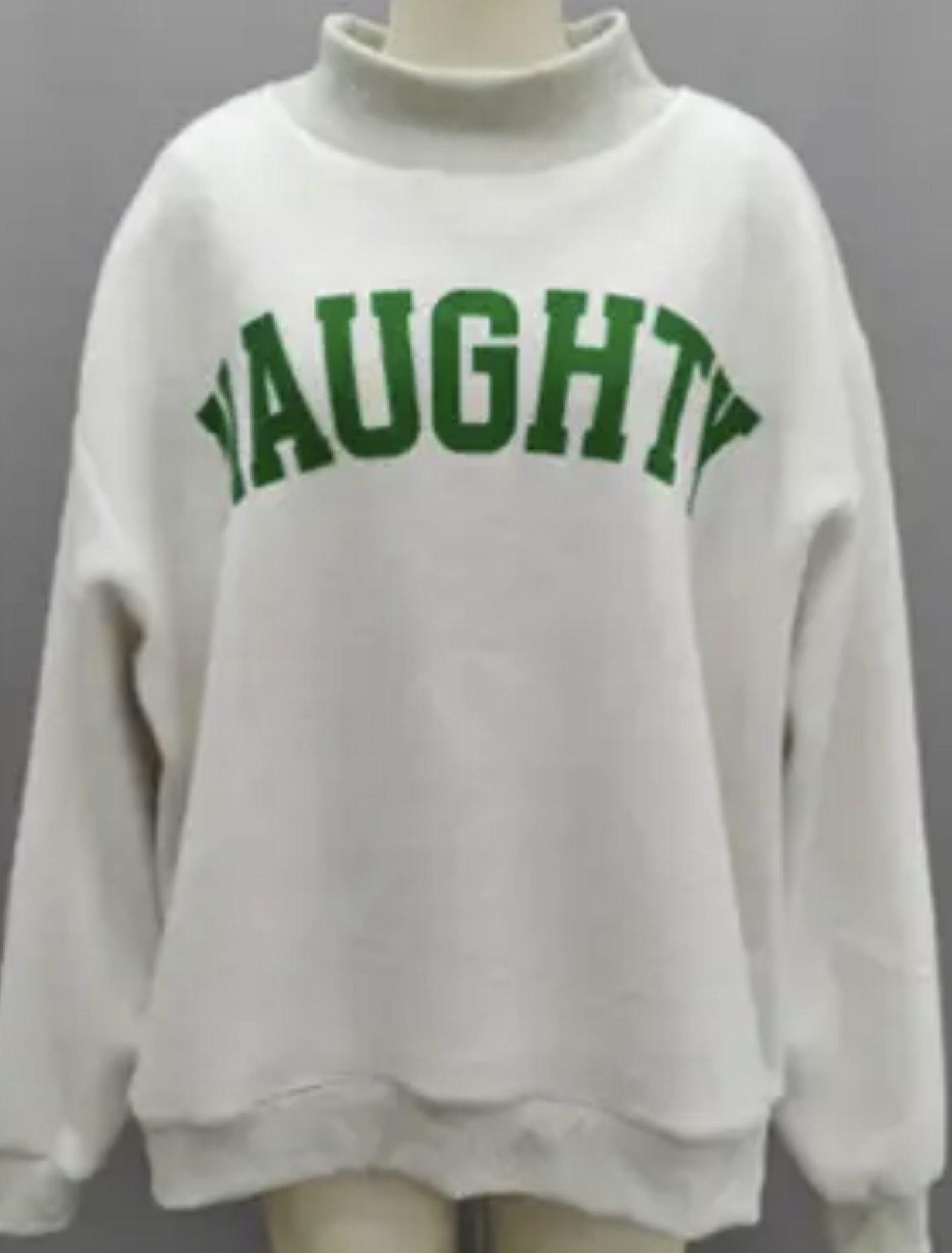 "Grinchy" & "Naughty" Reversible Mockneck Sweatshirt
