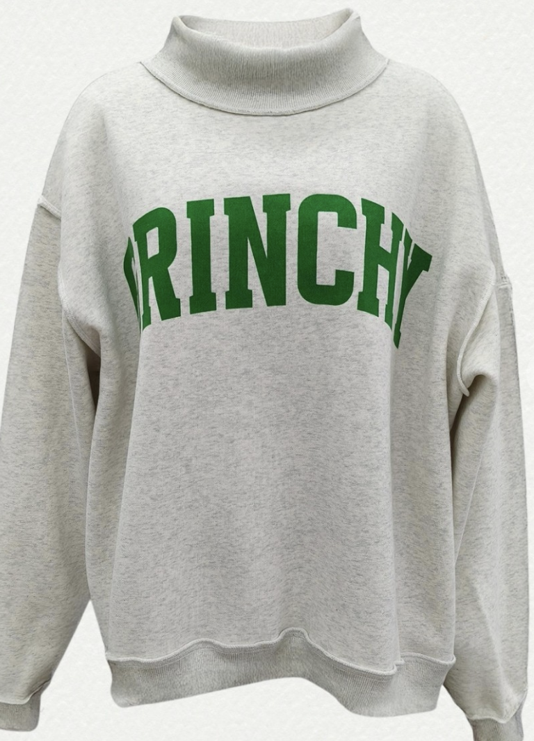 "Grinchy" & "Naughty" Reversible Mockneck Sweatshirt