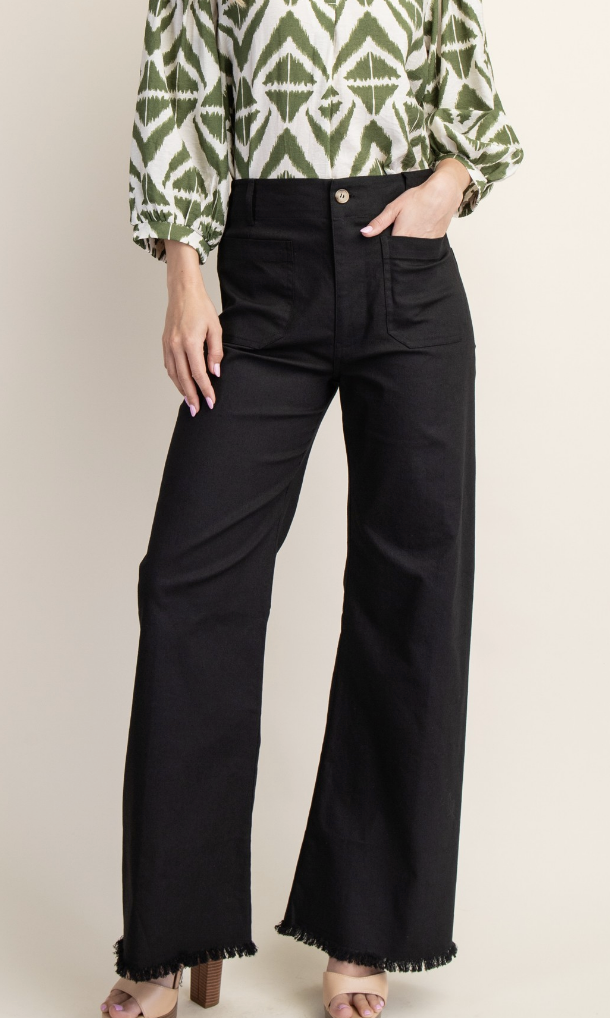 High Waisted Flared Pants / 2 colors