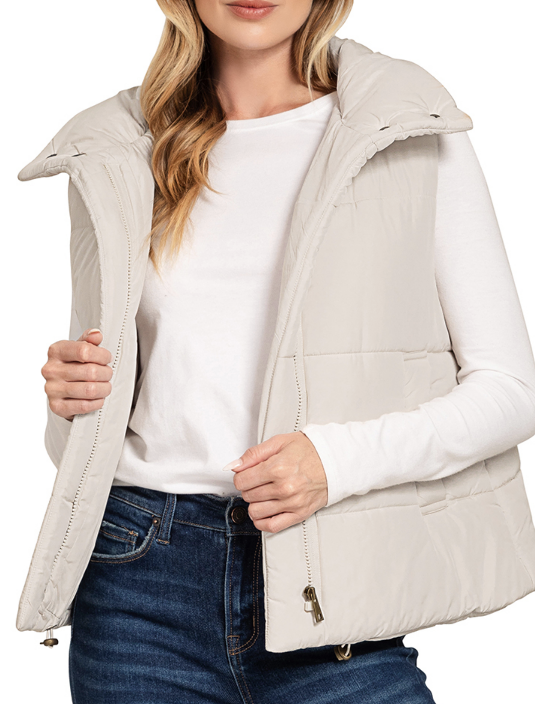 High Neck Puffer Vest - 3 colors