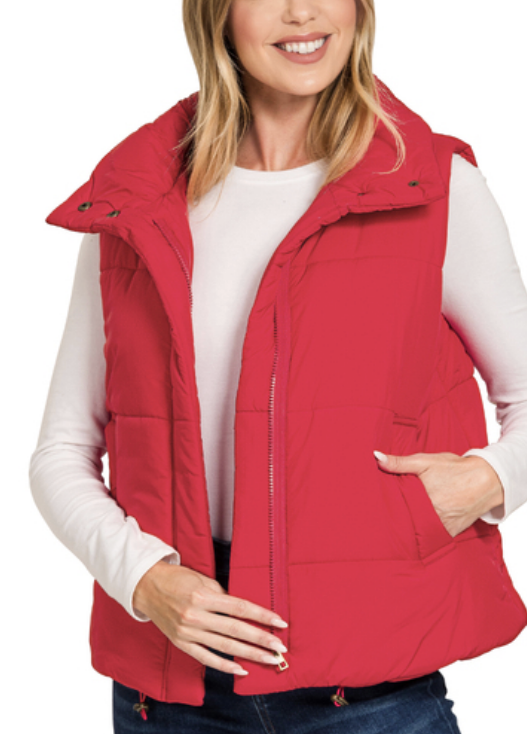 High Neck Puffer Vest - 3 colors