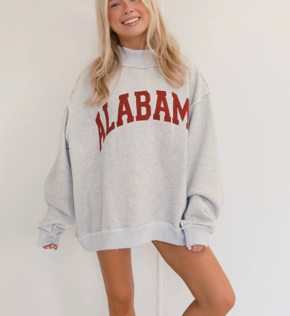 "Alabama" and "AL " Reversible Sweatshirt- PREORDER