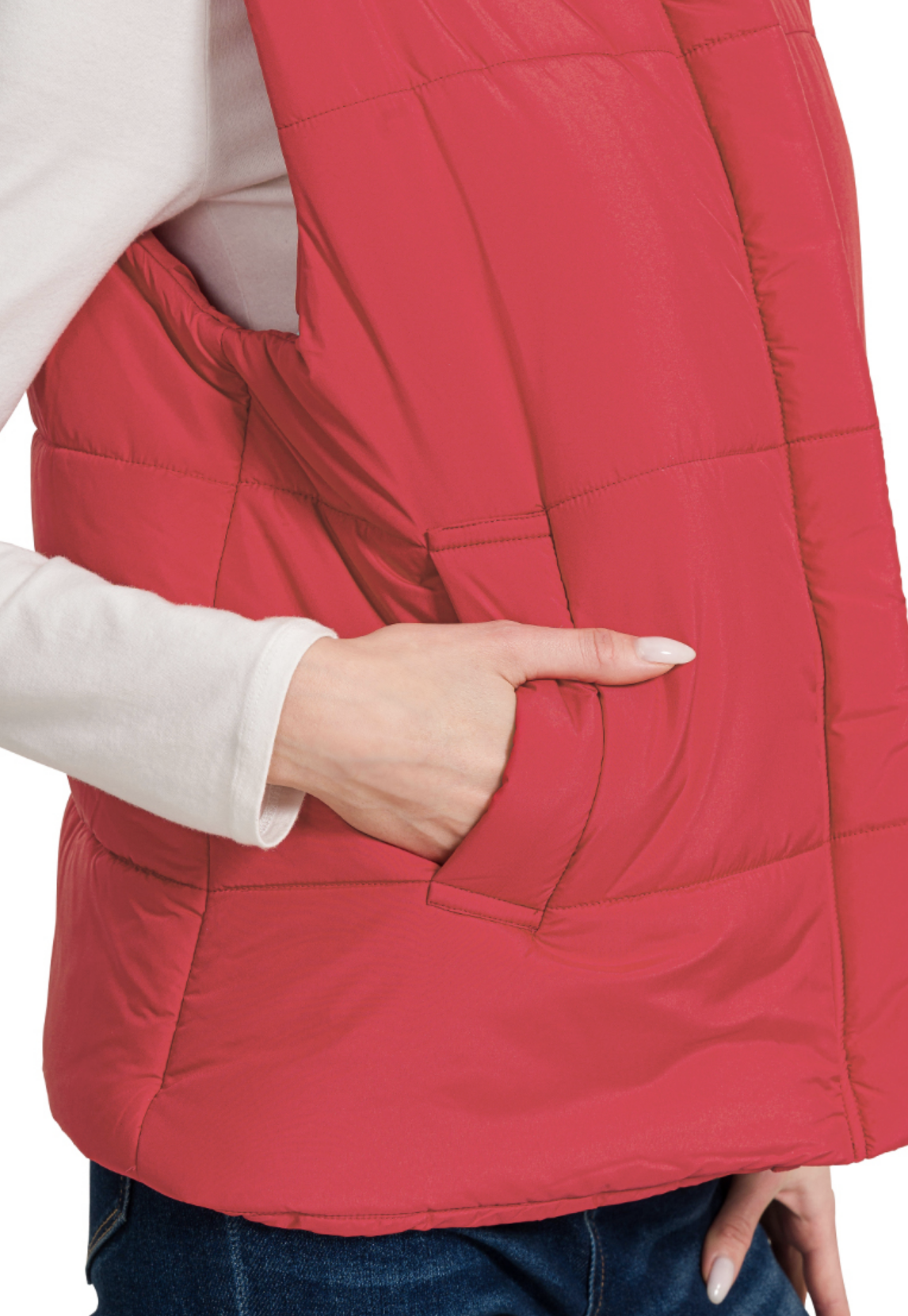 High Neck Puffer Vest - 3 colors