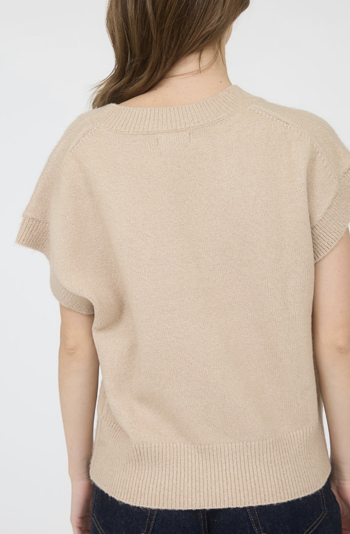 Short Sleeve Neck Sweater / 3 colors