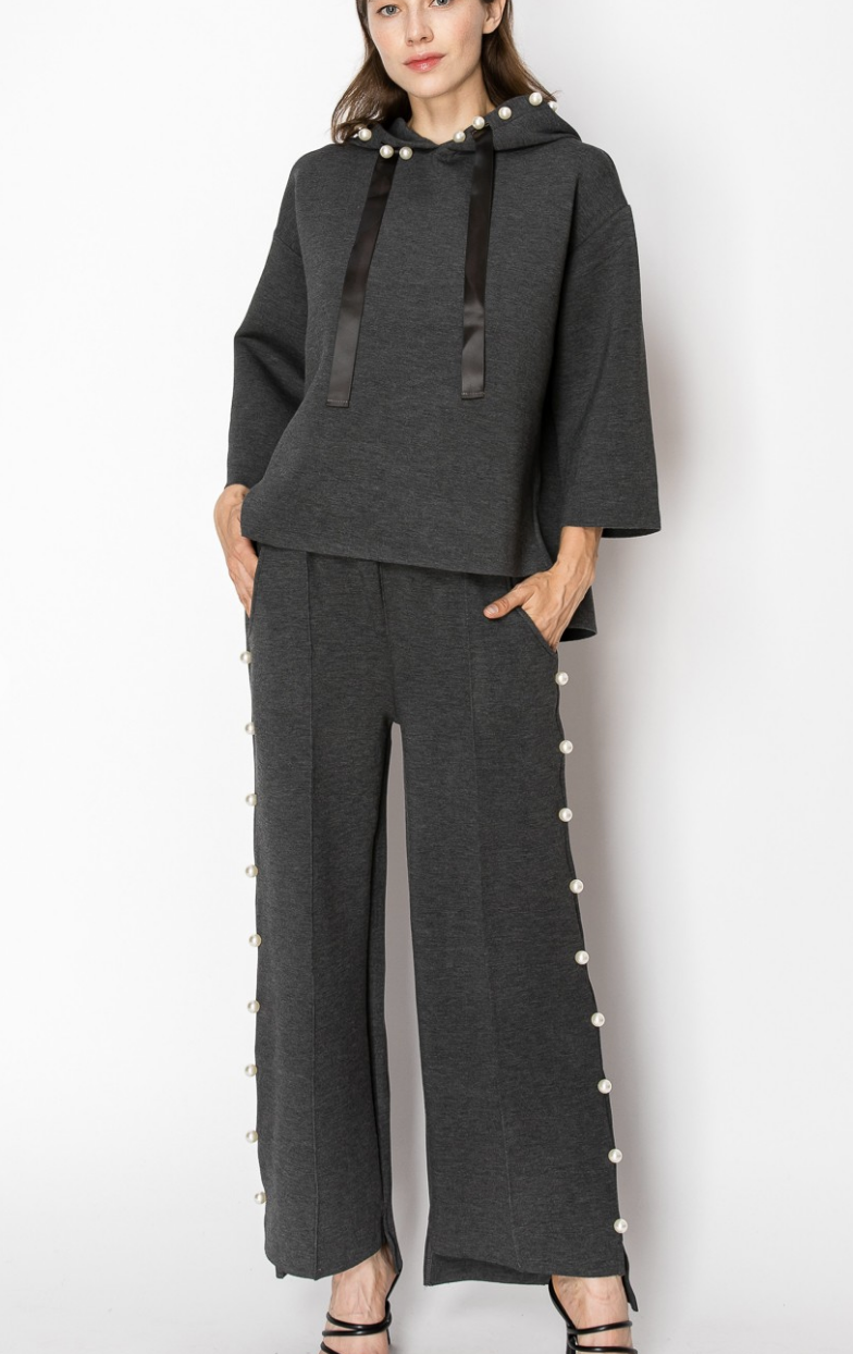 Farrah French Scuba Pearl Long Pant
