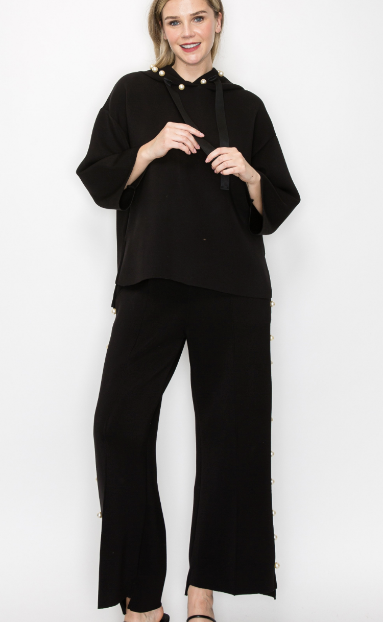 Farrah French Scuba Pearl Long Pant