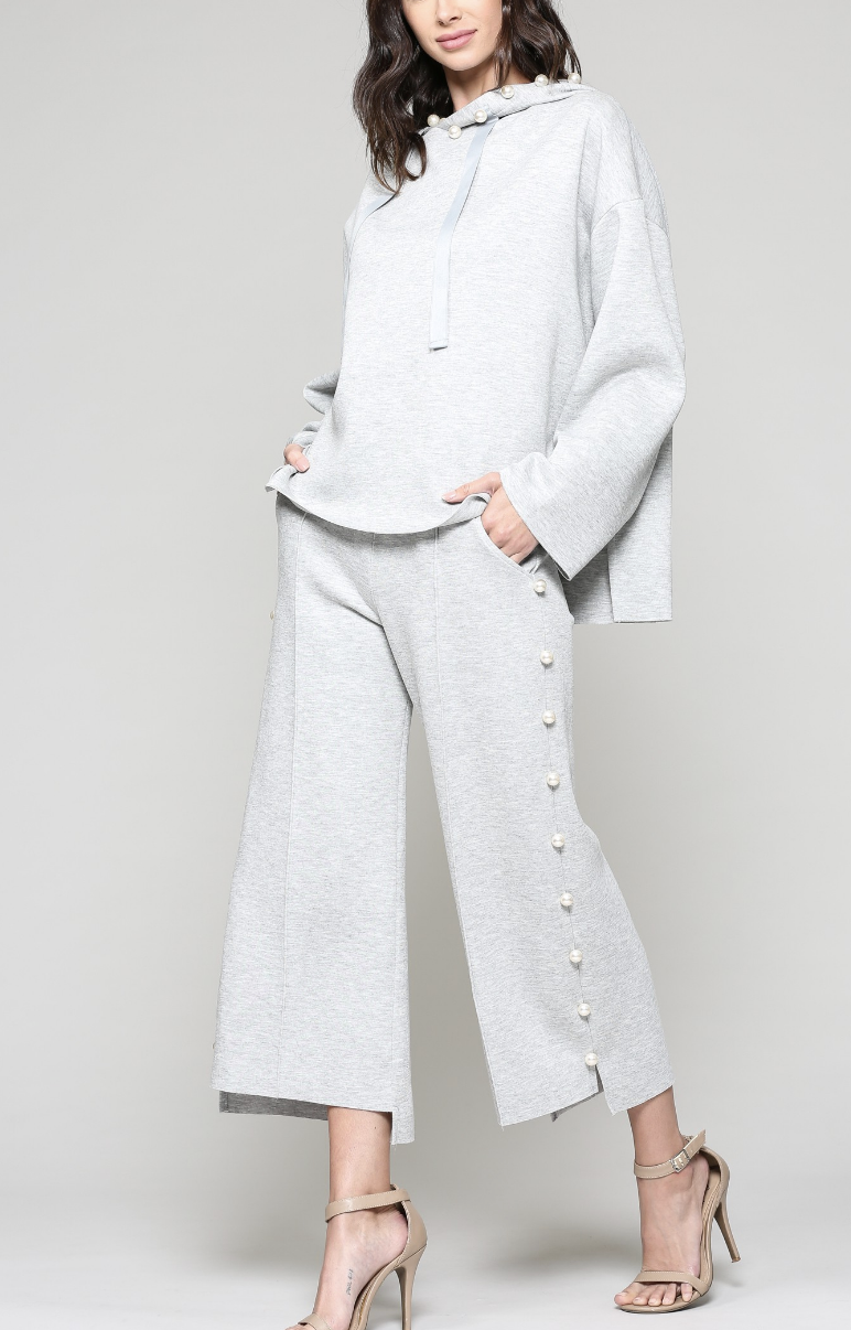 Farrah French Scuba Pearl Long Pant