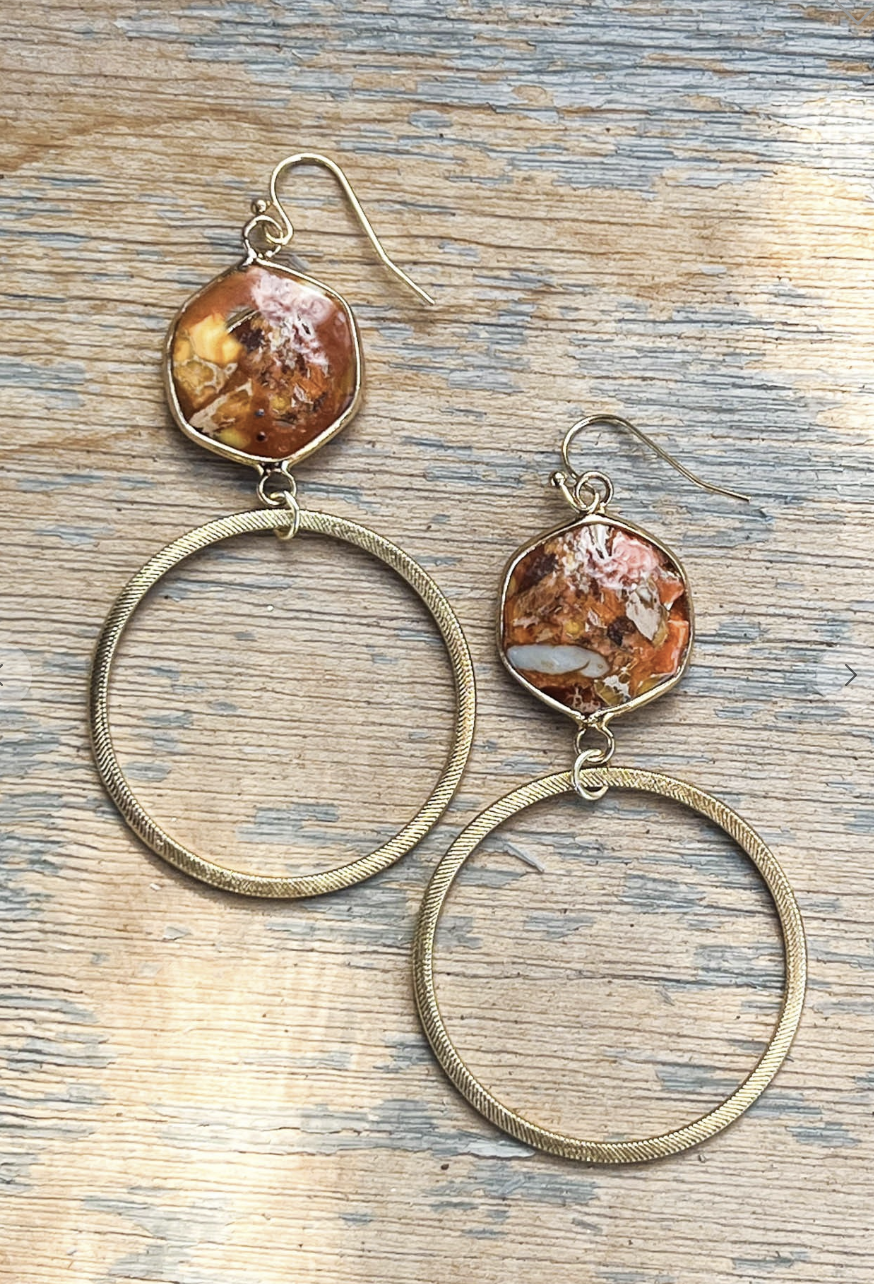 Janet Stone Dangle Earring 3 colors