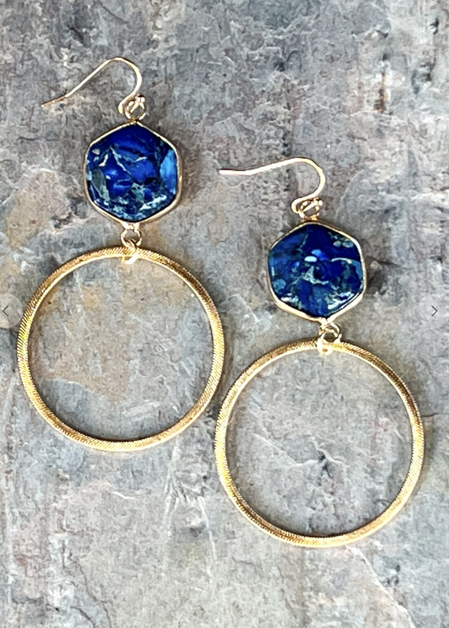 Janet Stone Dangle Earring 3 colors