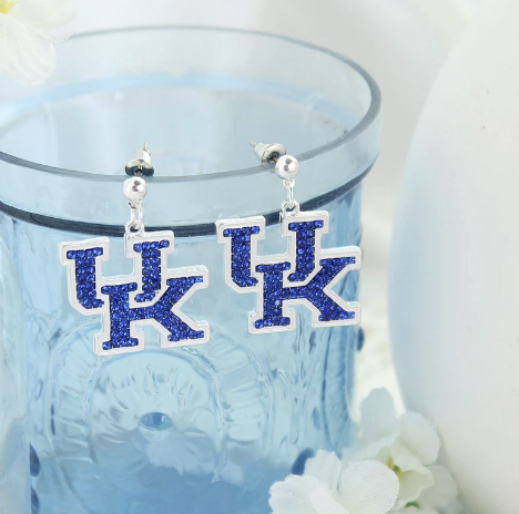 Collegiate Crystal Logo Earrings