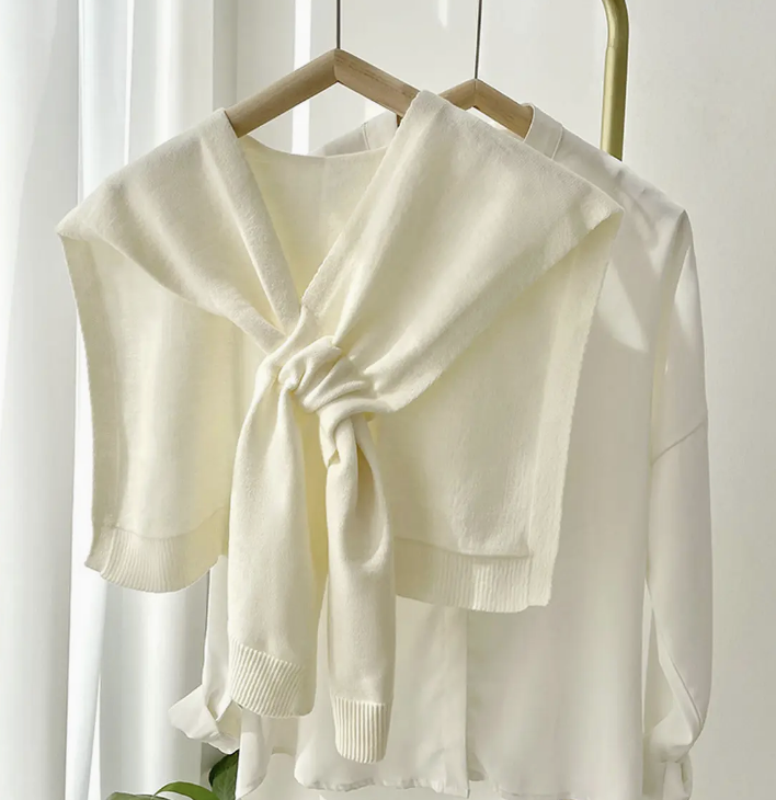 Lightweight Knit Tie Shawl / 7 colors