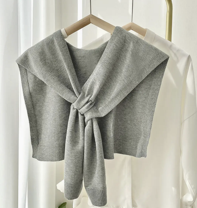 Lightweight Knit Tie Shawl / 7 colors