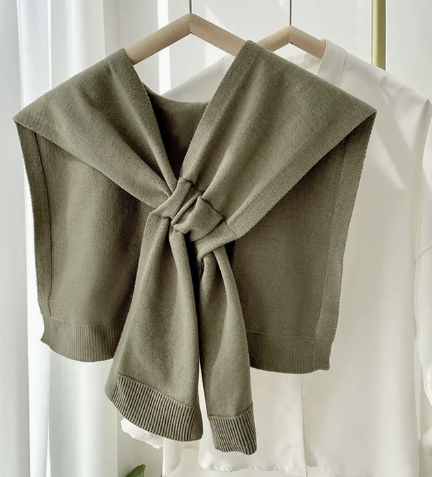 Lightweight Knit Tie Shawl / 7 colors