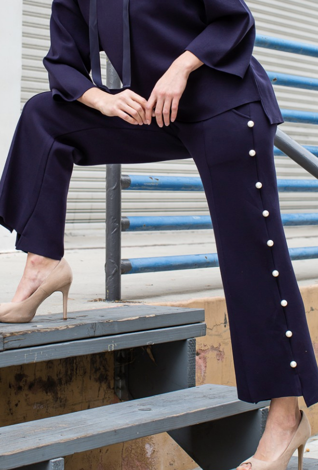 Farrah French Scuba Pearl Long Pant / 9 colors