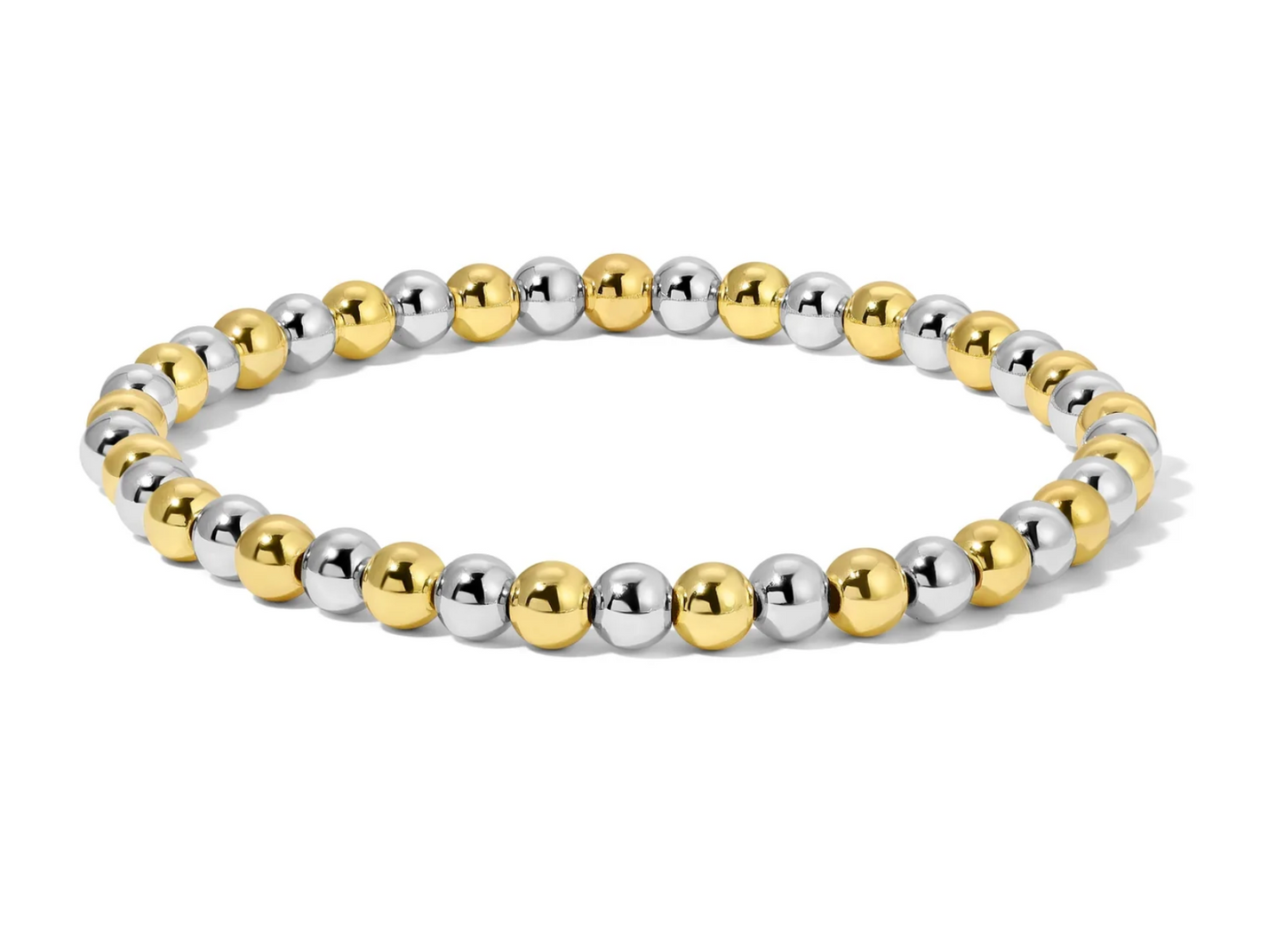 Silver and Gold Mixed Round Bracelet