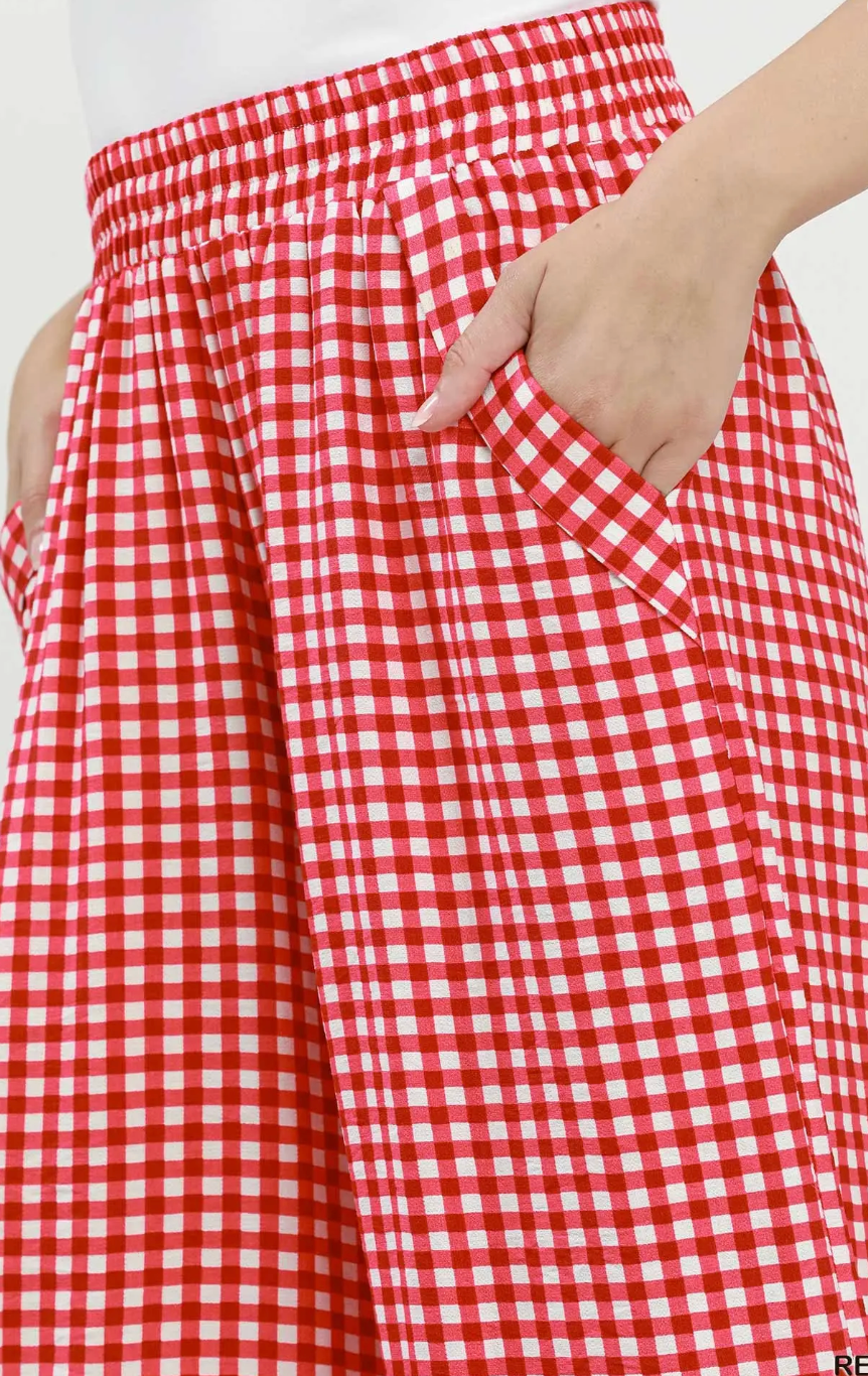 Gingham Scallop Hem Crop Pants / 2 colors - PREORDER arrives 8/10