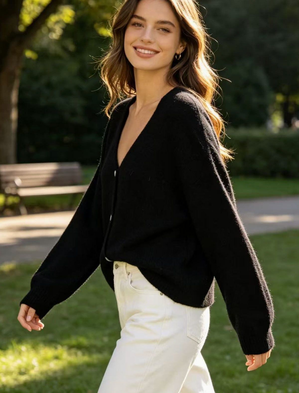 Made in Italy Alpaca V-Neck Cardigan / 3 colors