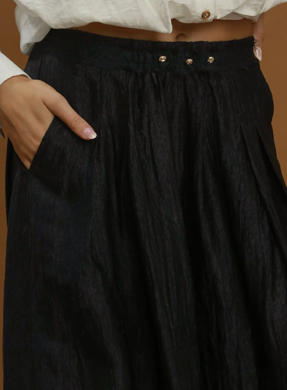 Umgee Pleated Wide-Leg Pants
