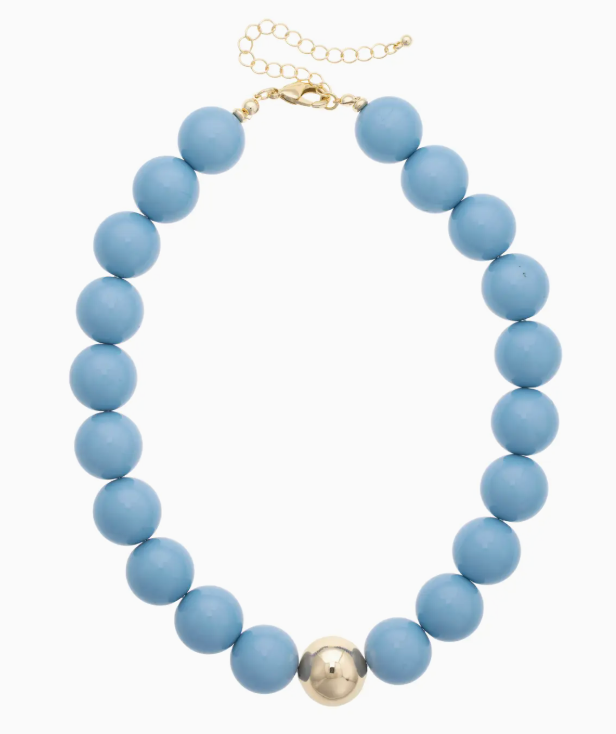 Game Day Chunky Round Bead Necklace