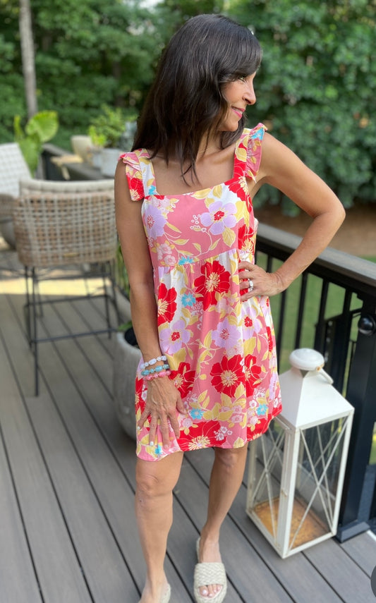 Poppy Floral Print Woven Dress