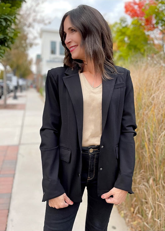Monaco Black Ponte Blazer