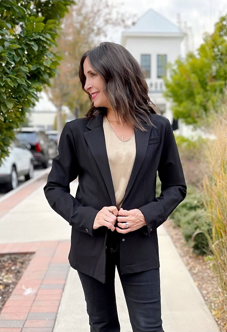 Monaco Black Ponte Blazer