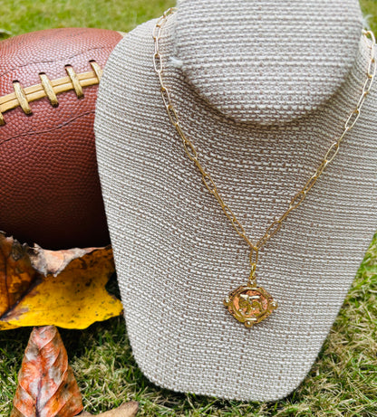Gold Toggle Charm Necklaces-