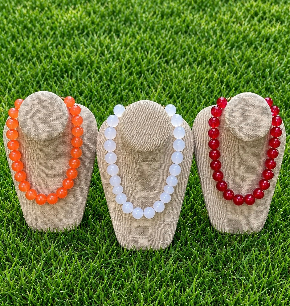 Colorful Translucent Bead Necklace