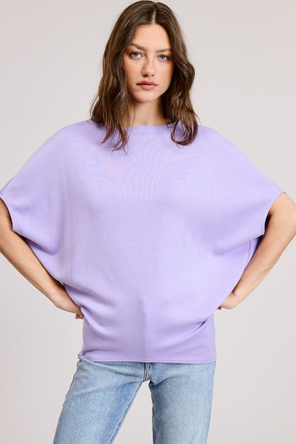 Short Sleeve Scuba Oversized Dolman Top / 3 colors