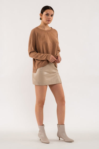 Sienna Roundneck Shoulder Sweater