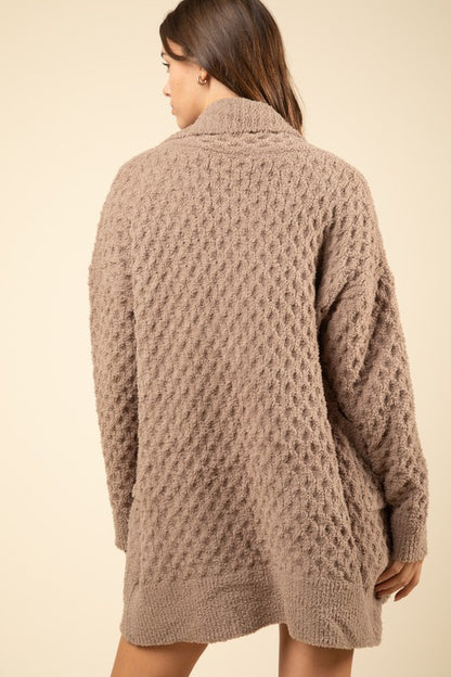 Textured Chenille Sweater Cardigan / 3 colors