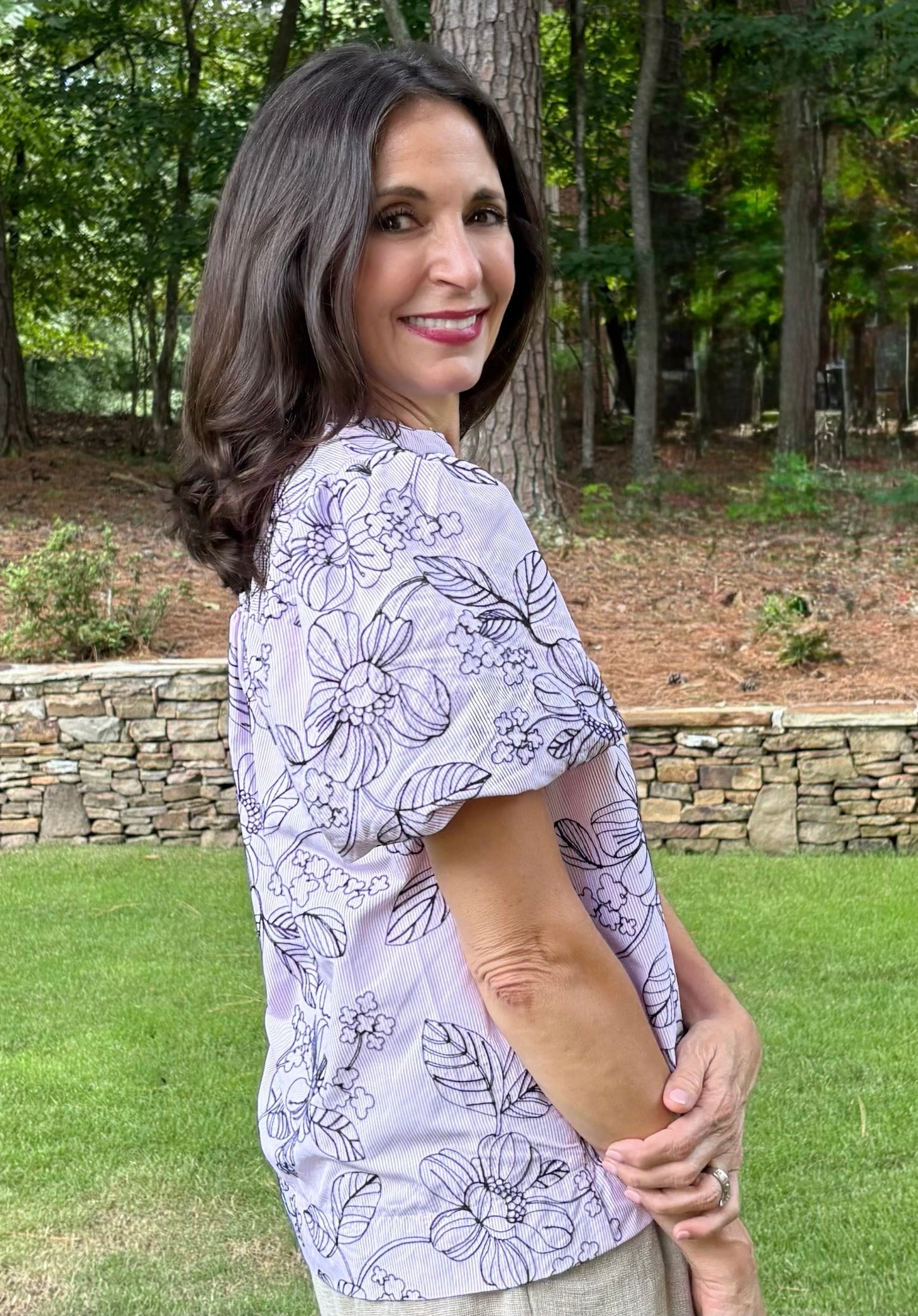 Embroidered Floral Blouse/2 colors