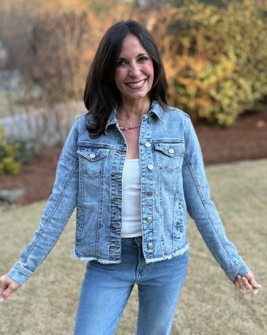 Light Blue Washed Denim Jacket