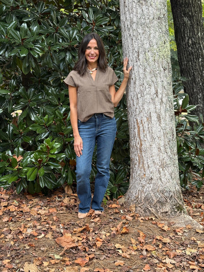 Soft Suede Drop Shoulder Blouse / 3 colors