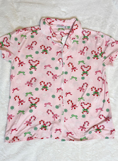 Peppermint hearts Pajama Set/pants and top