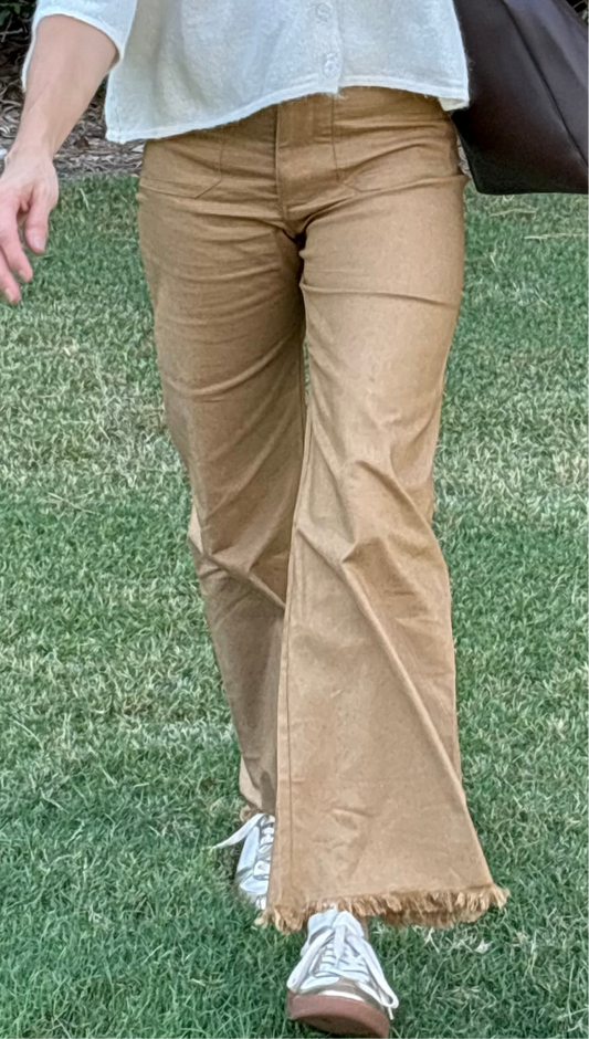High Waisted Flared Pants / 2 colors