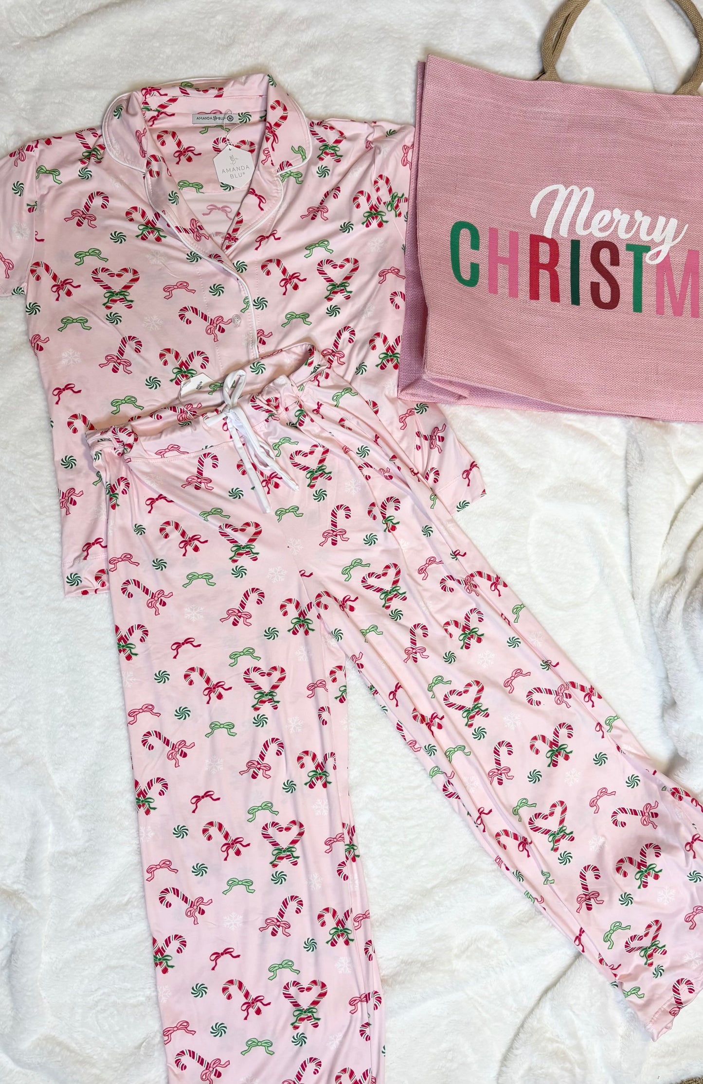 Peppermint hearts Pajama Set/pants and top