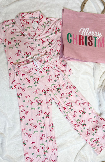 Peppermint hearts Pajama Set/pants and top