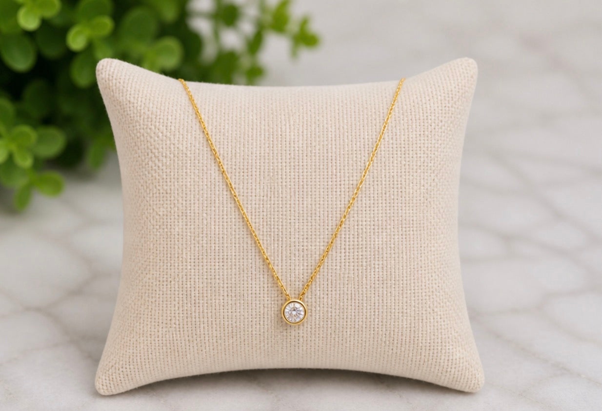Everyday Sparkle Pendant Necklace / Gold or Silver