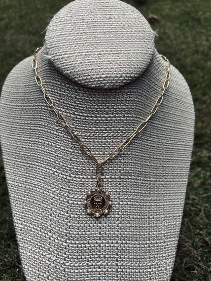 Gold Toggle Charm Necklaces-