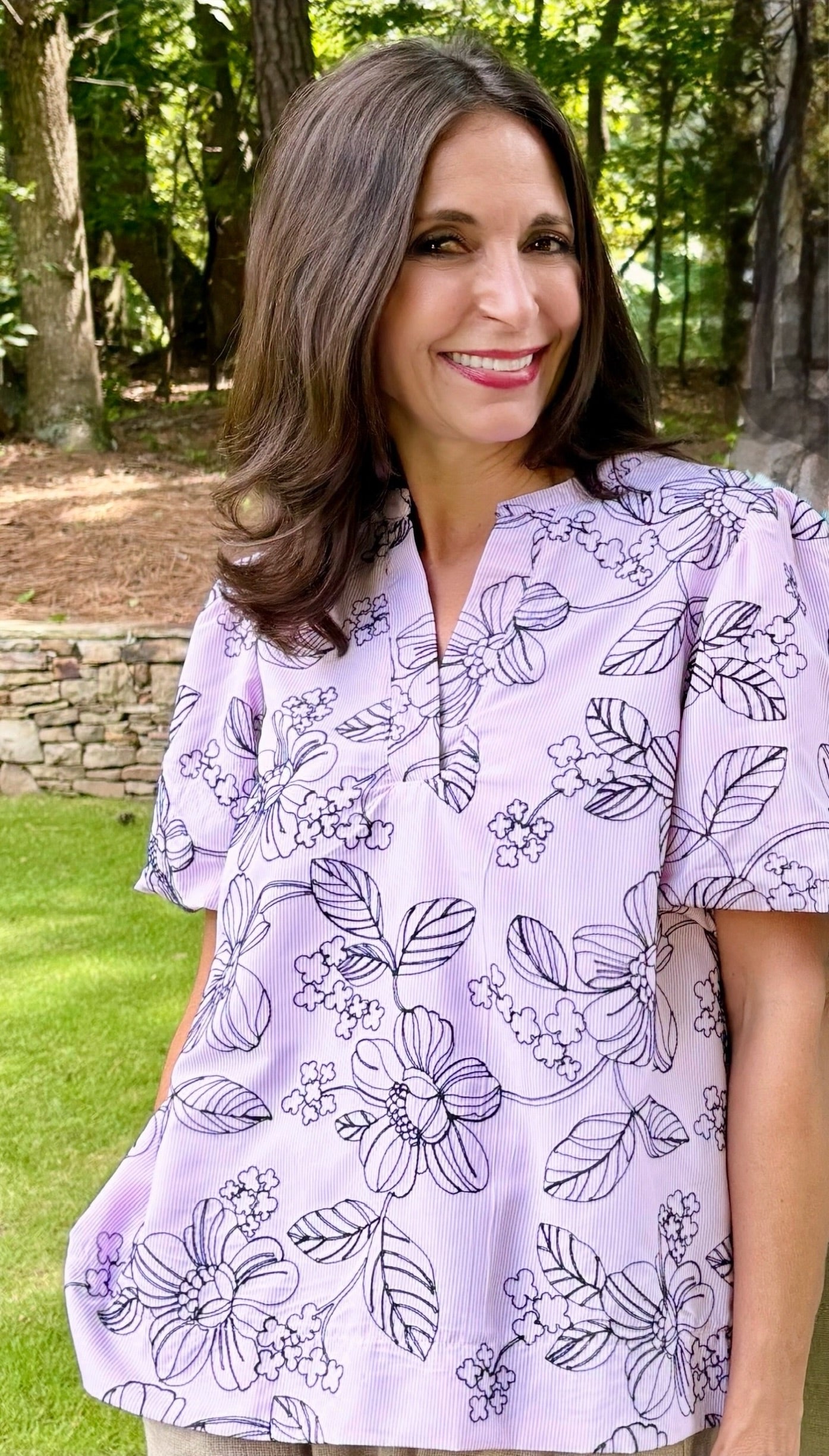 Embroidered Floral Blouse/2 colors