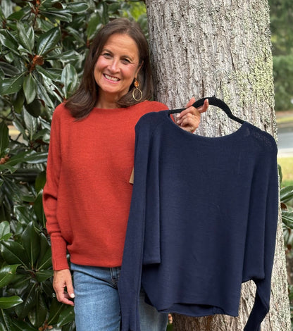 Dolman Sleeve Cashmere Blend Sweater / 8 colors