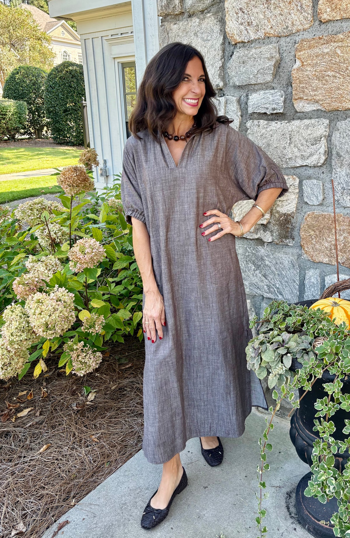 Adrienne Blakely Chestnut Denim Dress